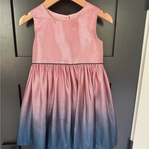 Pink and Blue Ombre Kids Dress